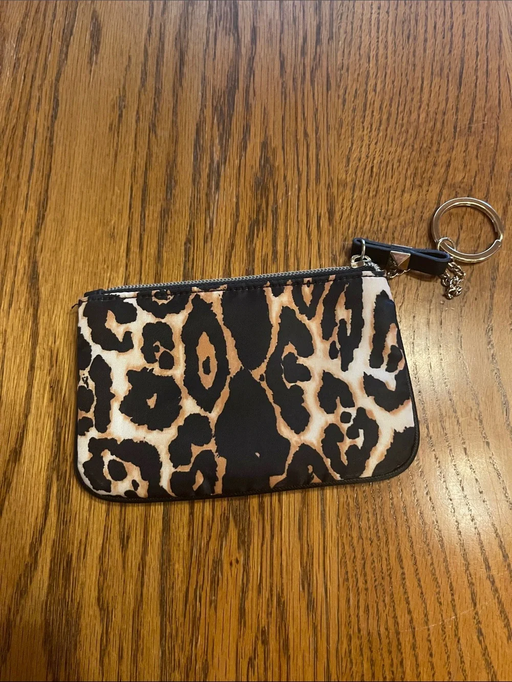 Victoria's Secret Leopard Print Key Pouch - Black & Tan - Picture 2 of 2